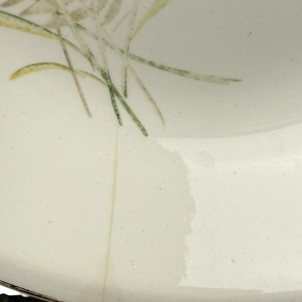 Paden City Pottery Bluebell Bowl /Dinner Plate USA Oven Proof 8” Wildflower MCM - Picture 16 of 16
